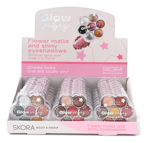 Sombra Para Ojos En Flor 7 Tonos Glow Vibes Skora