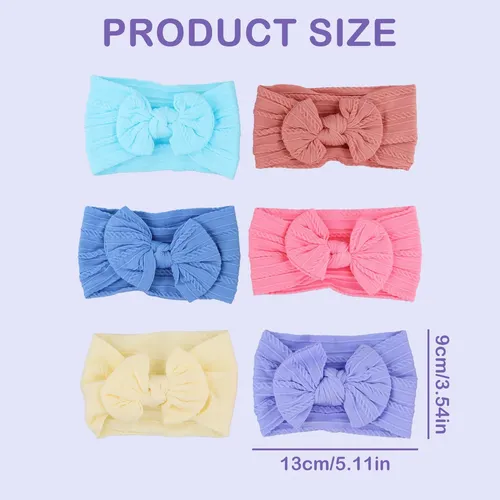 Diademas Para Bebé Y Niña 6 Piezas, Lazos Para El Pelo De