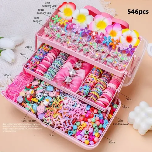Set Accesorios Para El Pelo Infantil X546 Piezas 546 Hair Accessories (excluding Box)