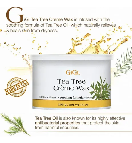 Cera Cremosa De Árbol De Té Gigi Tea Tree Crème Wax 14 Oz