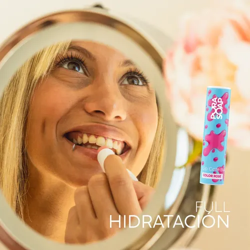 Bálsamo Labial Hidratante Con Color Pura Soap- Bubble/ Rosa