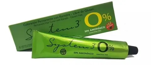 Tintura Sin Amoniaco System 3 Apto Celiacos 60gr X 6 Pomos Tono A Elección