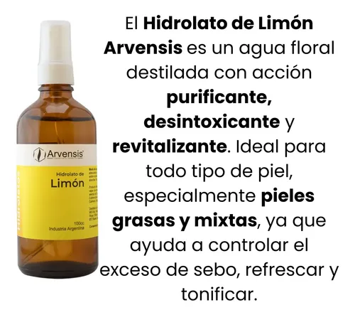 Hidrolato De Limón Arvensis 100cc Tónico Facial Antiacné