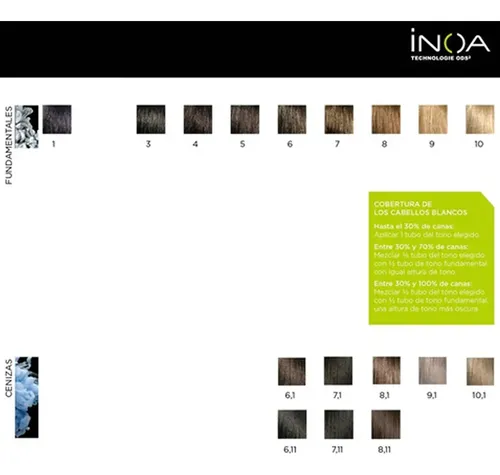 Tintura Inoa Loreal Profesional Coloracion S/amoniaco 60 Gr