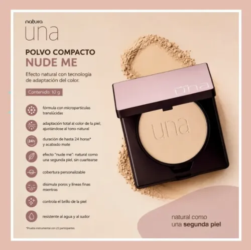 Natura Una Polvo Compacto Nude Me 10g Jag
