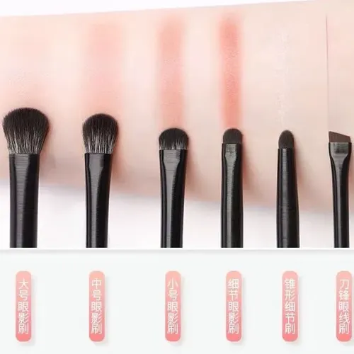 Kit 6 Brochas Suaves Para Ojos Delineado Y Detalles