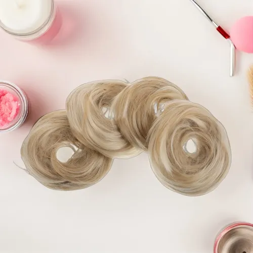 Moño De Pelo Para Extensiones De Cabello, 4 Unidades, Elásti