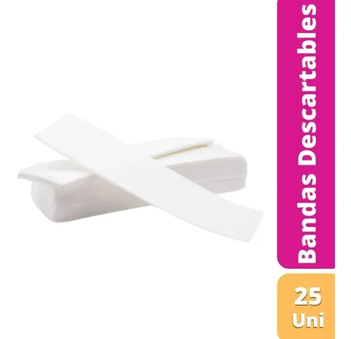 Bandas Depilatorias P/retirar Cera Descartable Roll On X25u