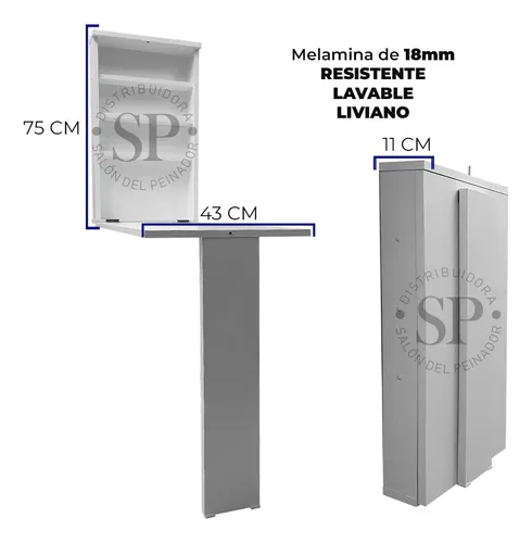 Mesa Profesional Manicuria Plegable Con Estantes Extensible