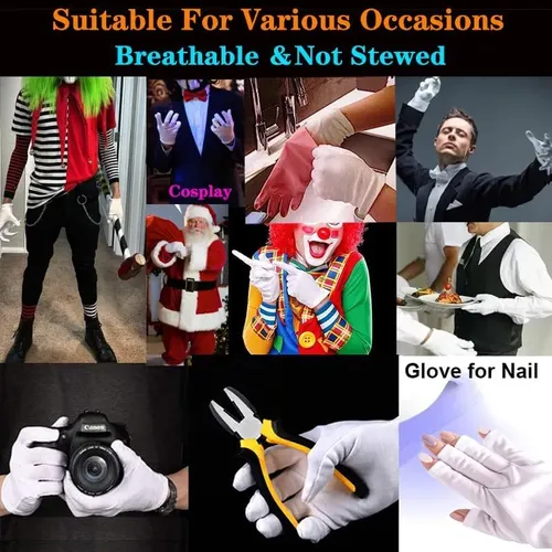 Guantes Algodón Blancos Xl Hidratantes Para Manos Secas