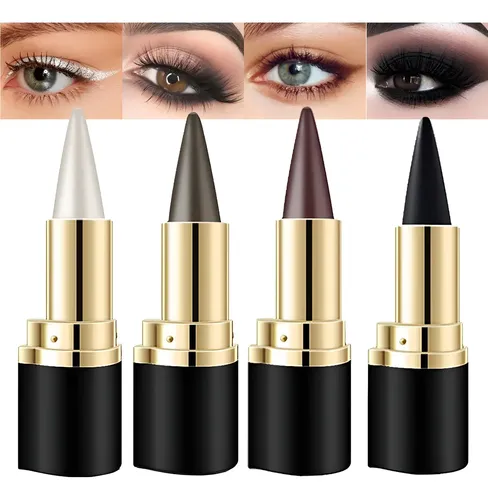 Kaely 4 Lápices Delineadores De Ojos De Gel Negro,