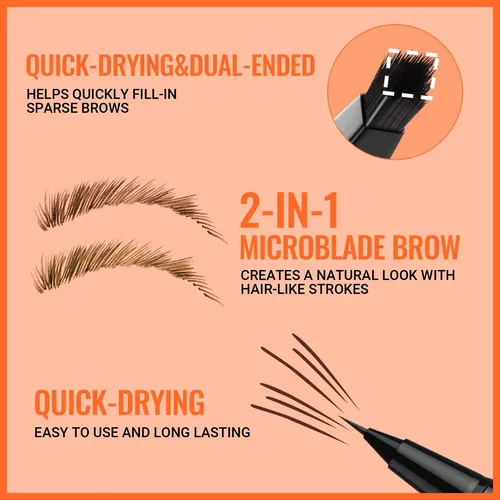 Lápiz De Cejas Imethod 2 En 1 Delineador Microblading Imperm