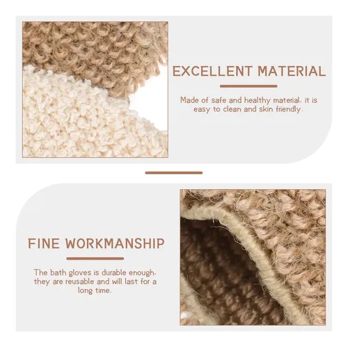 Guantes Exfoliantes De Yute Para Baño, Prácticos Y Útiles