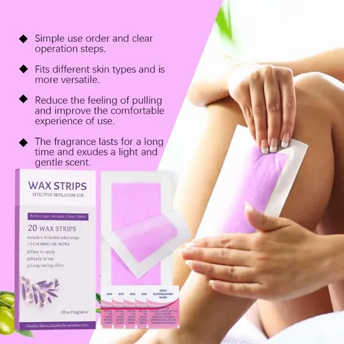 1 Caja De Tiras De Cera Depilatoria Para Rostro Y Cuerpo, Rá