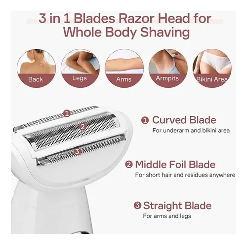 Depiladora Eléctrica Facial Y Corporal Para Mujer, Uso Seco