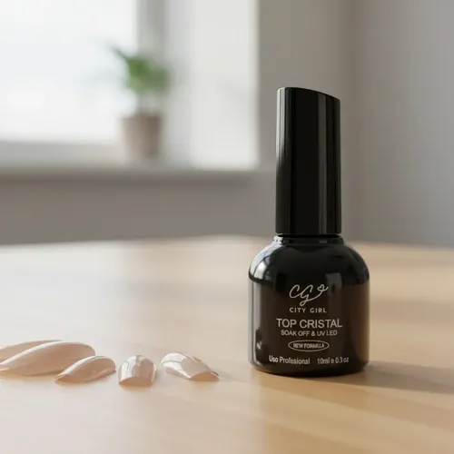 Top Coat Cristal City Girl 10ml Uv/led Brillo Intenso Profes