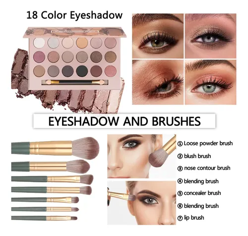Set De Maquillaje Kavcent For Adolescentes Y Mujeres Con Pa