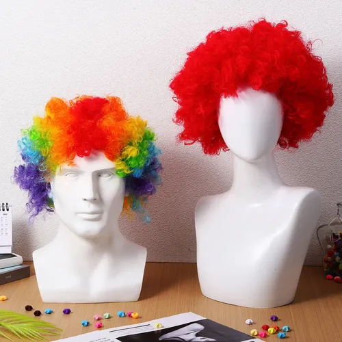 Peluca Afro Payaso Colores Arcoíris Disfraz Fiesta