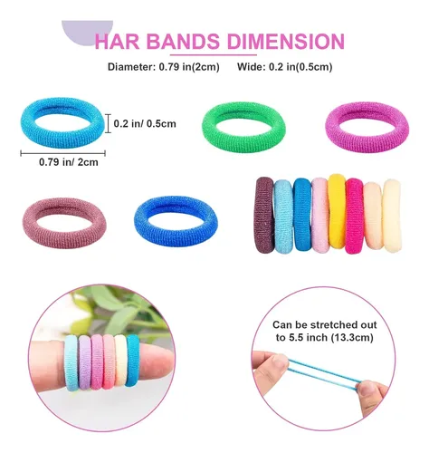 Pack 500 Ligas Elásticas Para Niñas, Colores Enviados Al