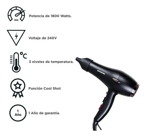 Secador De Pelo Profesional Golden Touch 3900 Teknikpro