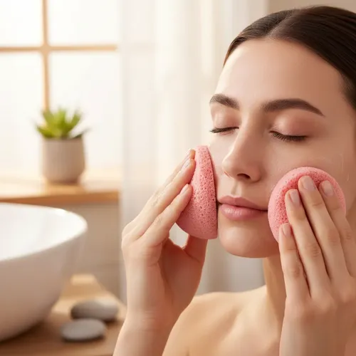 Konjac Esponja Vegetal Facial Rosa Pieles Sensibles Pollie