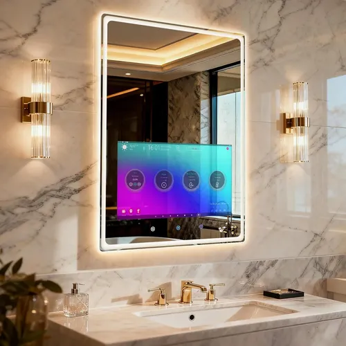 Espejo Baño Inteligente 24×32 Tv Touch Wifi Led 3 Colores