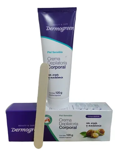 Crema Depilatoria Dermogreen Cuerpo 120ml Con Espatula