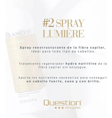 Question Spray Lumiere Shock Regenerador Tratamiento 210ml
