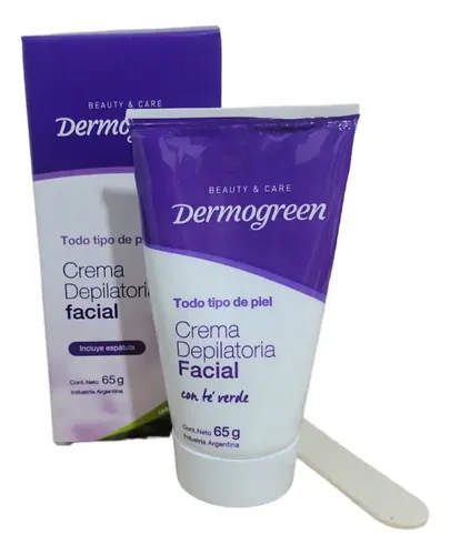 Crema Depilatoria Facial Dermogreen Rostro Té Verde 65g
