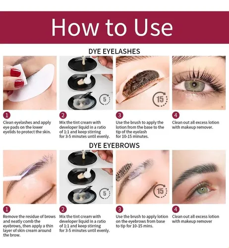 1. Kit Mejorado De Estiramiento De Pestañas Y Tinte Para