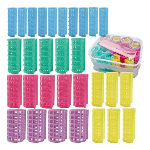 Juego De Rulos Plásticos Moodkey, 30 Para Rizar El Cabello