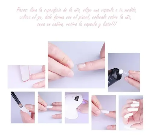 Kit Completo Para Hacer Uñas En Polygel Con Capsulas Paso A