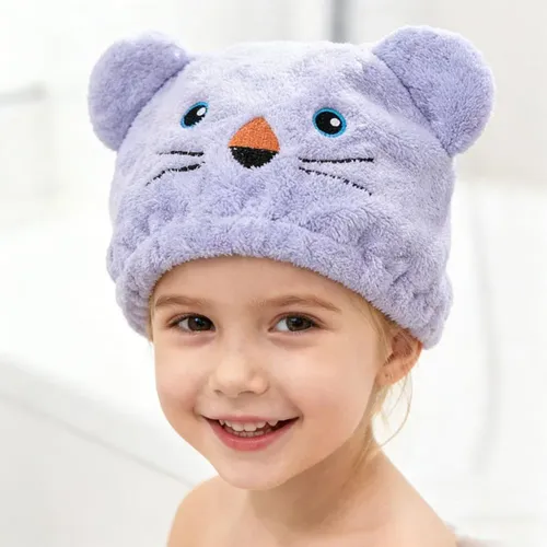 Gorro De Ducha Para Niños, Bonitas Toallas De Baño Envueltas