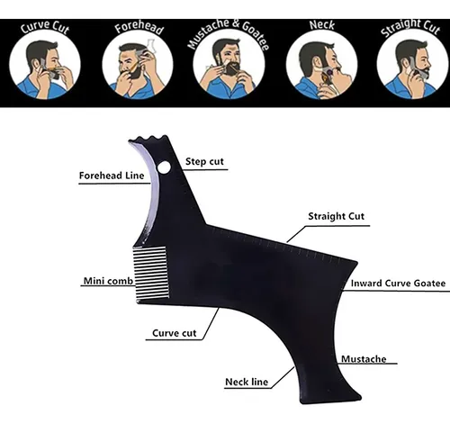 Herramienta Para Modelar La Línea Del Cabello Negra Beard Gu