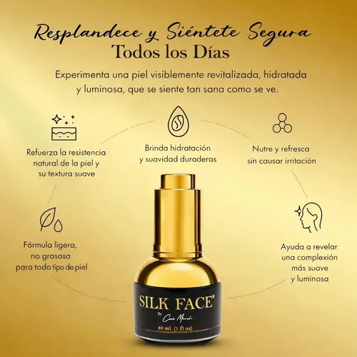 Sérum Facial Silk Face Dra. Cocó March para Iluminación y Nutrición