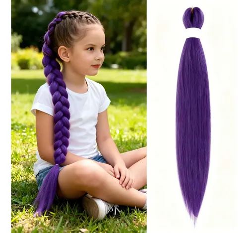 Soft Lightweight Colored Hair For Braids, Hot Water Setting