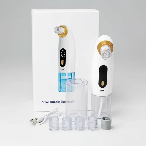 Limpiador Facial Hidrofacial Recargable Con 5 Puntas
