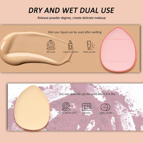 Mini Puff De Dedo Para Maquillaje Facial 7 Pzs Reutilizables