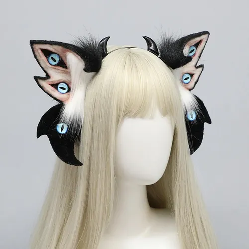 Diadema Con Orejas De Animal, Aro De Pelo Realista, Disfraz