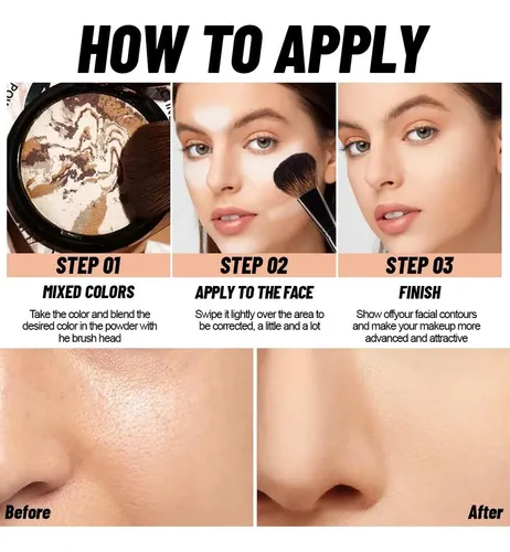 Base De Maquillaje Prensada Baked Powder Foundation 6#tan