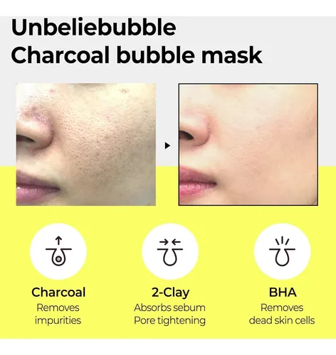 Mascarilla Facial Burbujeante Carbón Bha 120 G
