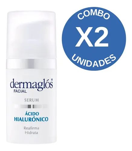 Sérum AH Dermaglós Facial día/noche para todo tipo de piel de 30mL- pack x 2 unidades
