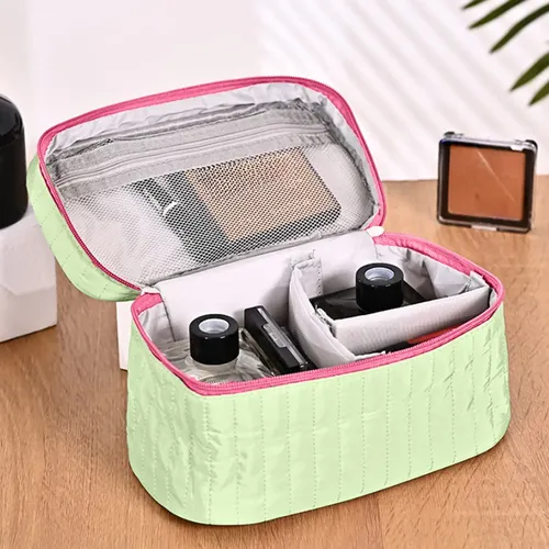 Bolsa De Maquillaje De Lona Con Asa, Organizador De Artículo