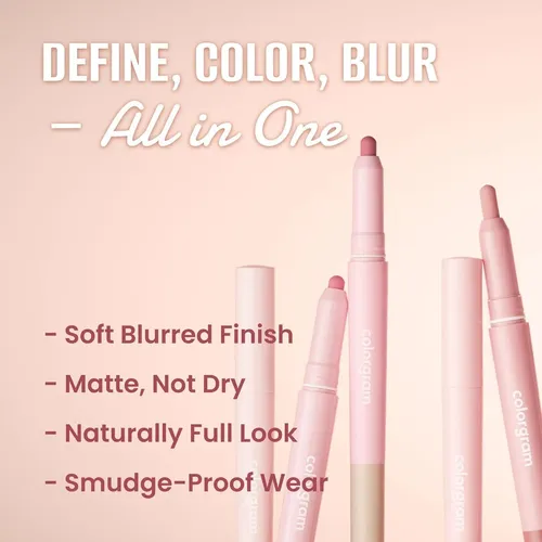 Delineador Labial Colorgram 02 Rosa Frío Mate Voluminizador