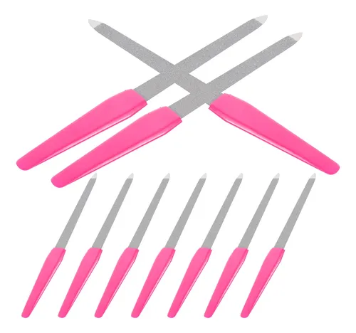 Lima De Uñas De Acero Inoxidable, 10 Unidades