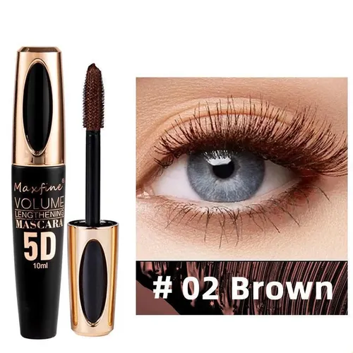 Set De Rímel Makeup Maxfine 5d Impermeable, Resistente Al Su