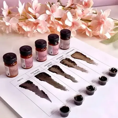Kit de henna para cejas Menela, color marrón claro, 2,5 g