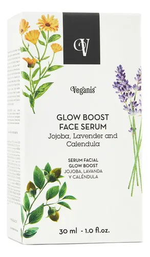 Veganis Serum Facial Glow Boost Jojoba Lavanda Calendula 30m