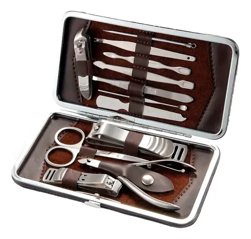 Set Manicura Pedicura 12 Piezas Para Uñas De Manos Y Pies