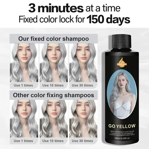 W 2pcschampú Para Teñir El Cabello Platead Semipermanente R